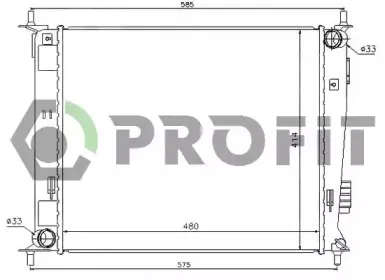 PR 2908A2 PROFIT Радиатор, охлаждение двигателя